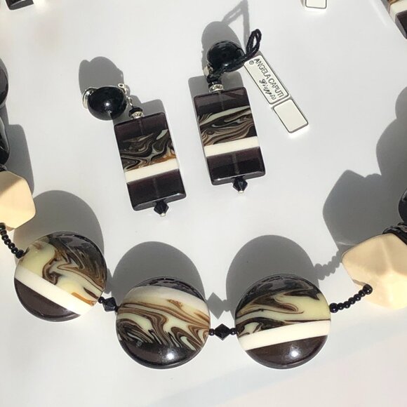 Angela Caputi Designer Italy Necklace & Earrings NWT - Picture 4 of 15